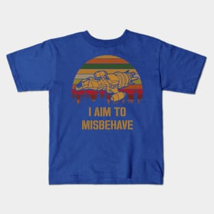 I aim to Misbehave 3 Kids T-Shirt